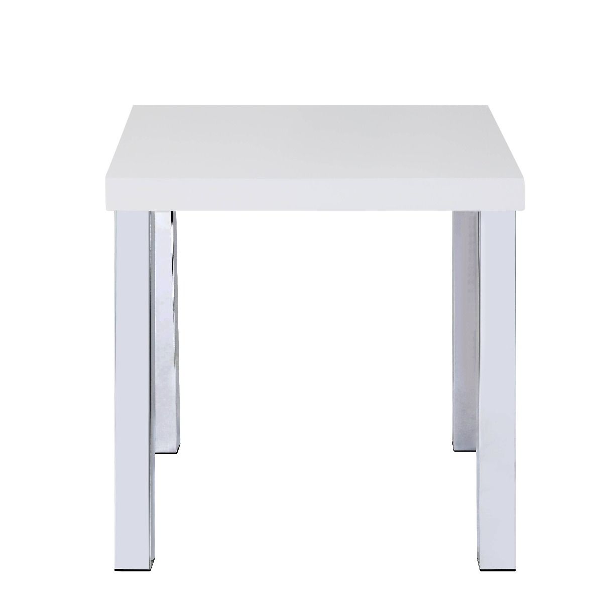 Harta - End Table - White High Gloss & Chrome - Urban Living Furniture (Los Angeles, CA)