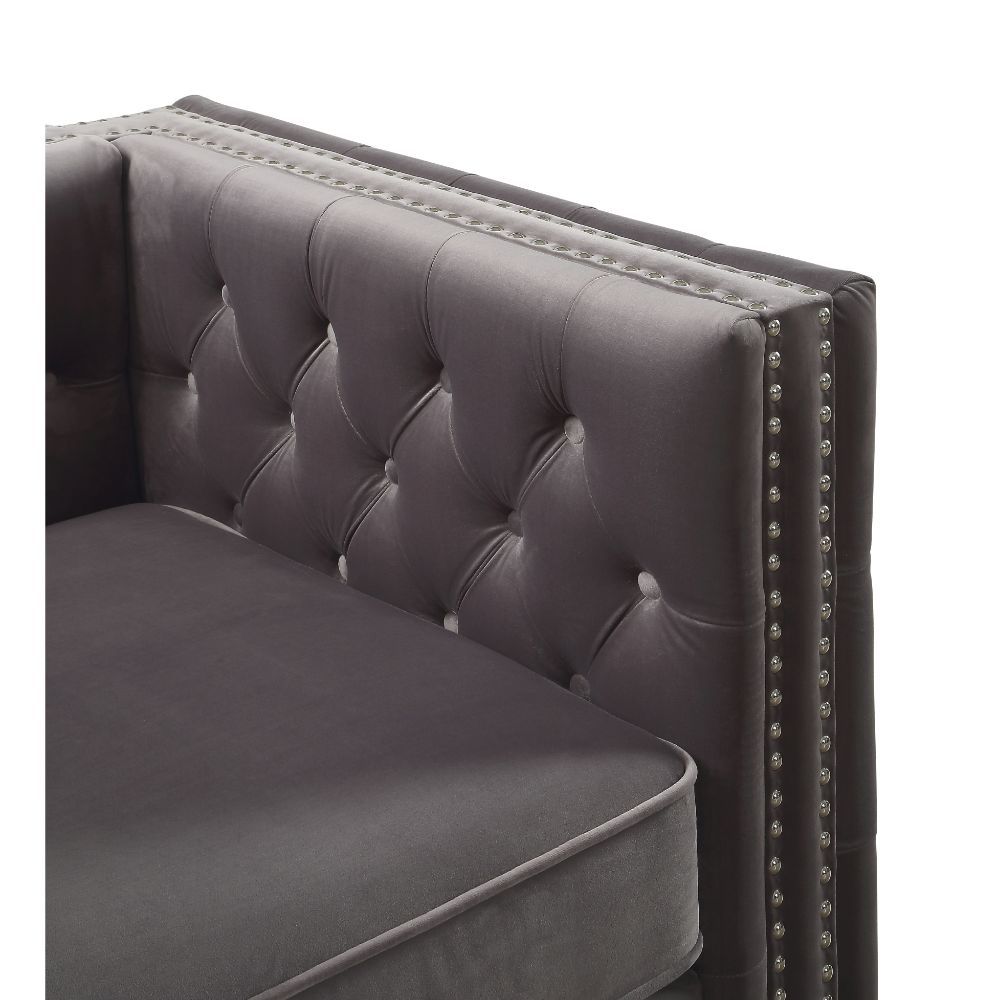 Gillian II - Chair - Dark Gray Velvet - Urban Living Furniture (Los Angeles, CA)