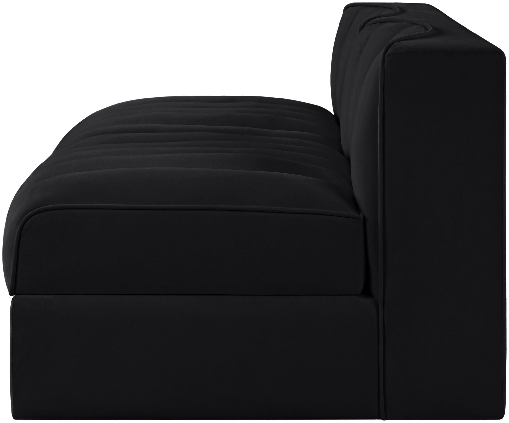 Rummi - Velvet Performance Fabric Upholstered 2 Piece Modular Armless Loveseat - Urban Living Furniture (Los Angeles, CA)