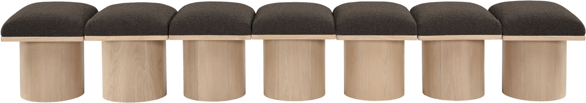 Pavilion - 7 Piece Modular Bench With Natural Base