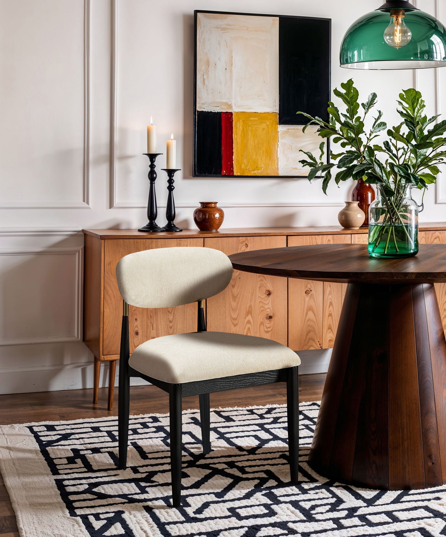 Riccio - Fabric Dining Side Chair (Set of 2) - Black And Gold Frame - Urban Living Furniture (Los Angeles, CA)