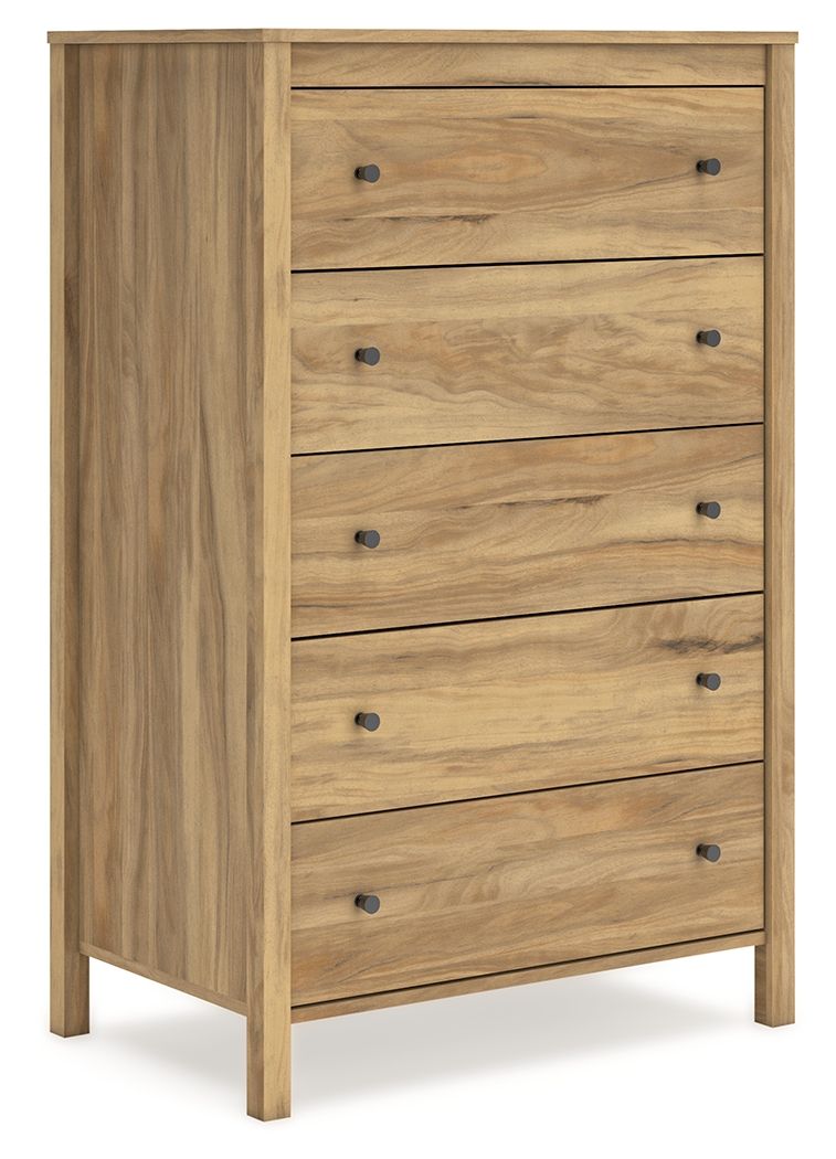 Bermacy - Light Brown - Five Drawer Chest - Urban Living Furniture (Los Angeles, CA)