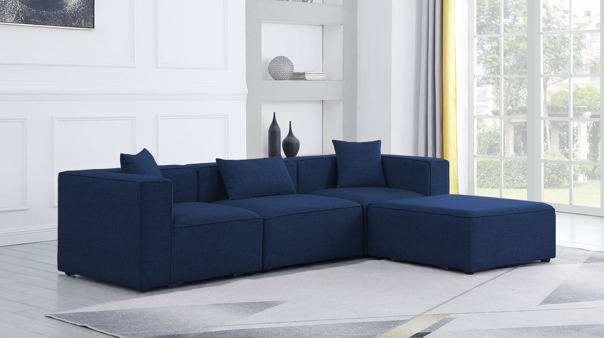 Cube - Linen 4 Piece Modular Sectional With Chaise - Urban Living Furniture (Los Angeles, CA)