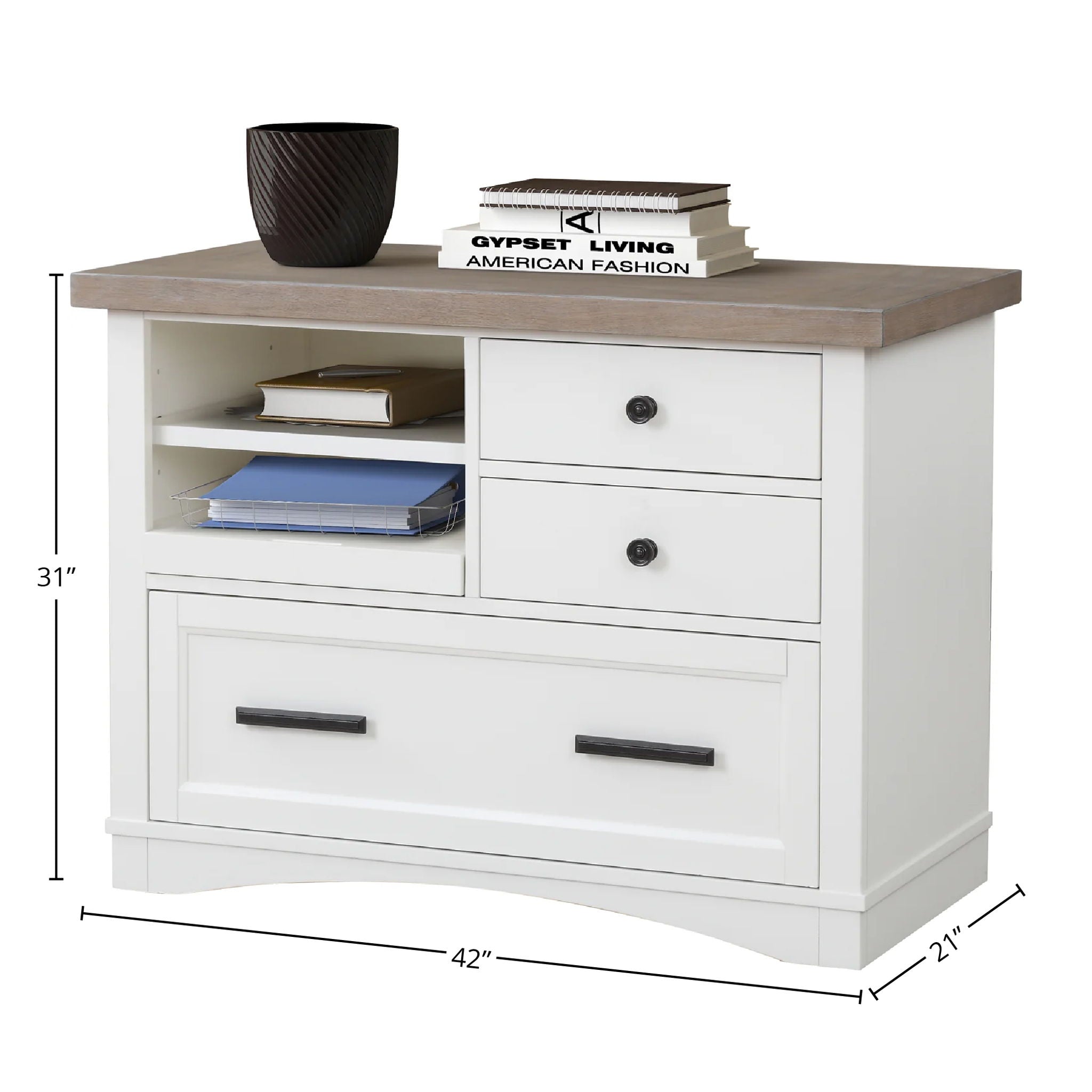 Americana Modern - Functional File with Power Center - Urban Living Furniture (Los Angeles, CA)