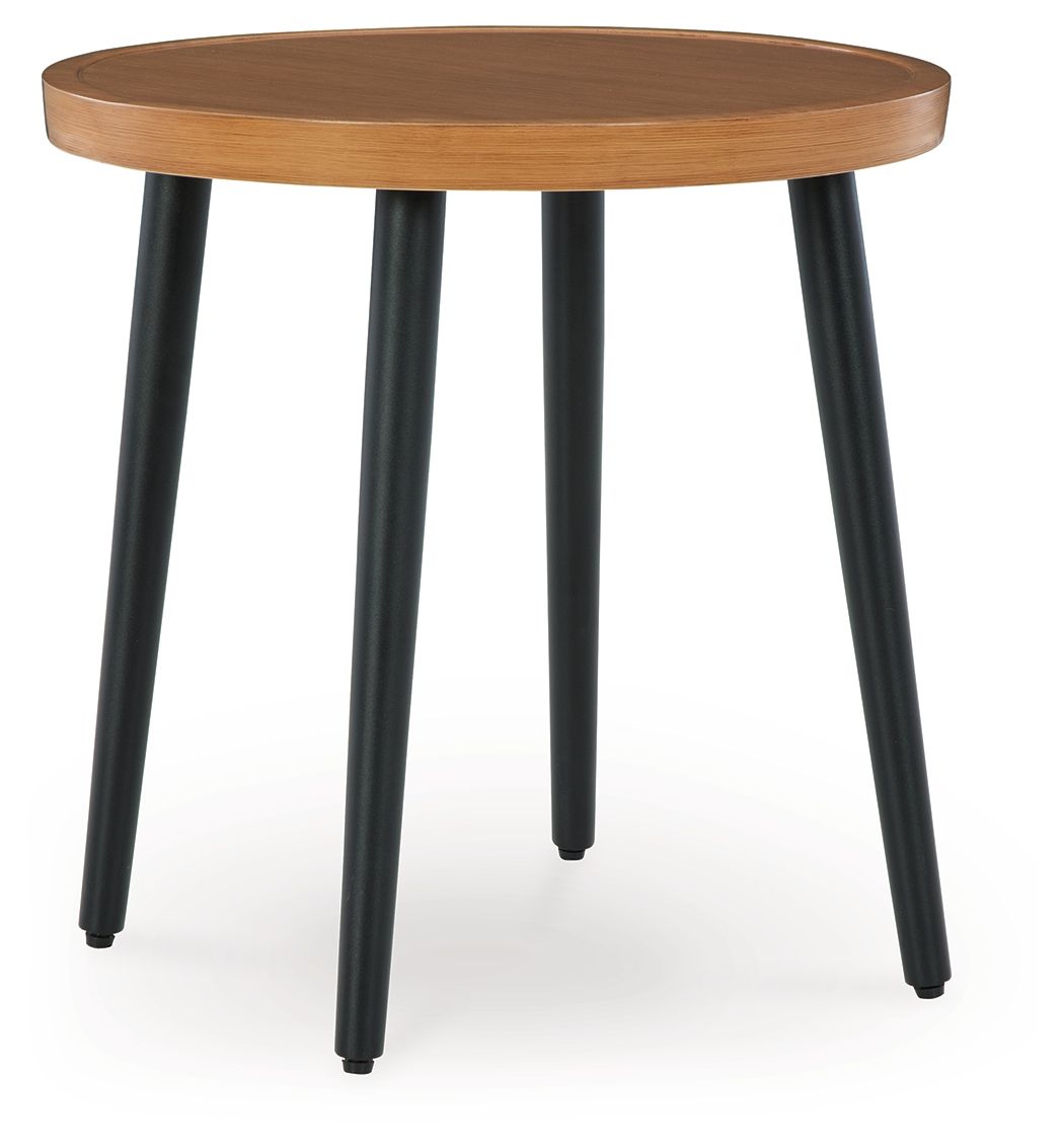Horizon Hall - Two-tone Brown - Round End Table - Urban Living Furniture (Los Angeles, CA)