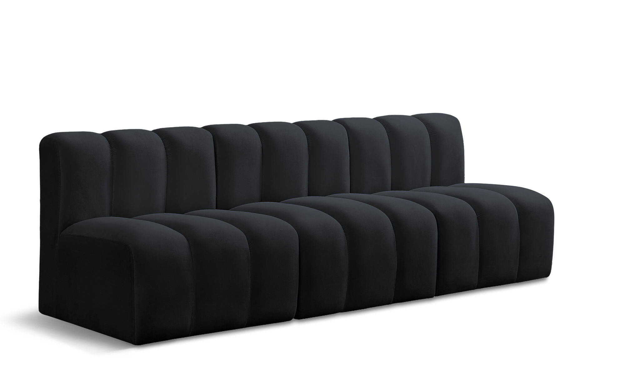 Arc - Velvet 3 Piece Modular Straight Sofa - Urban Living Furniture (Los Angeles, CA)
