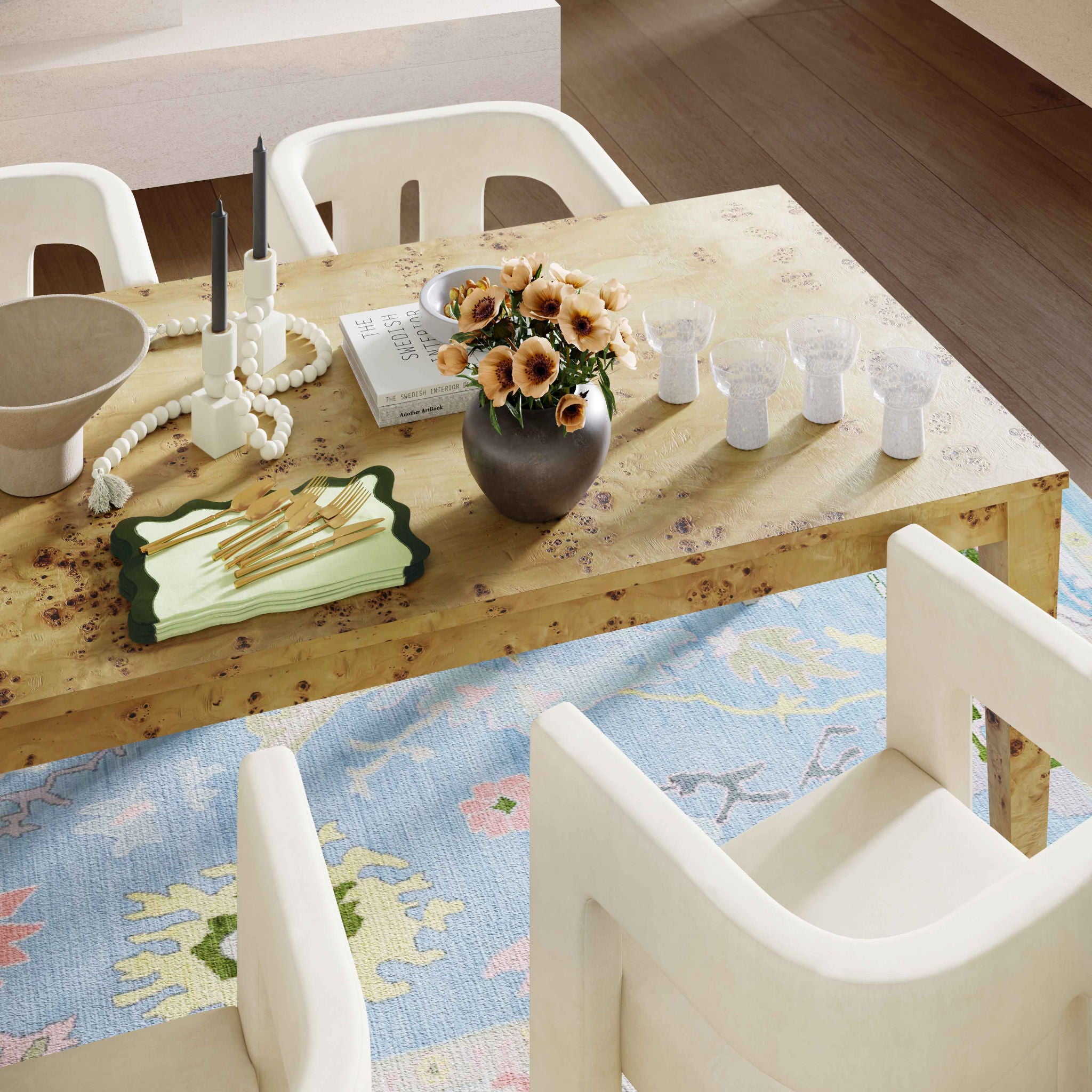 Brandyss - Rectangular Dining Table - Natural Burl - Urban Living Furniture (Los Angeles, CA)