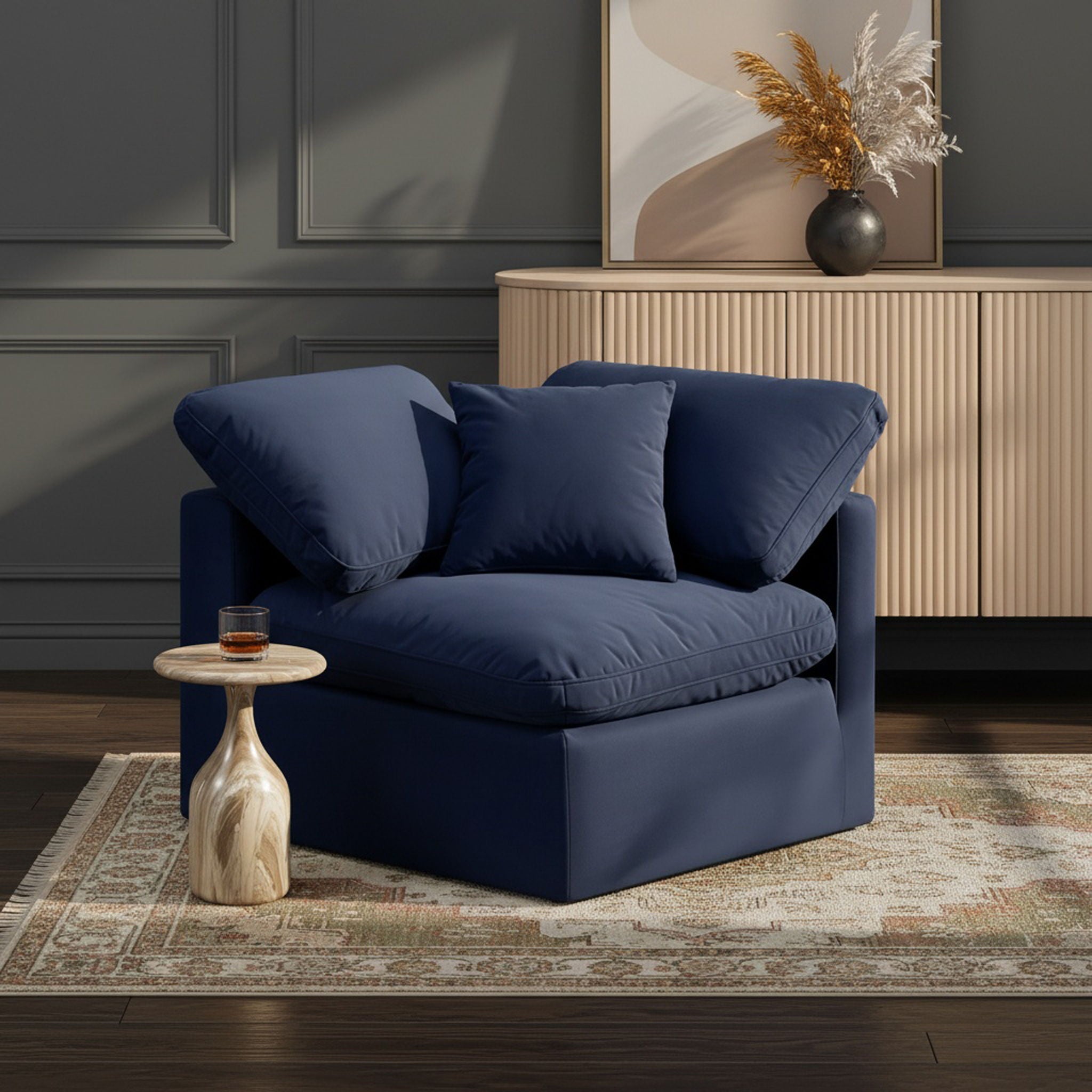 Indulge - Velvet Corner Chair - Urban Living Furniture (Los Angeles, CA)