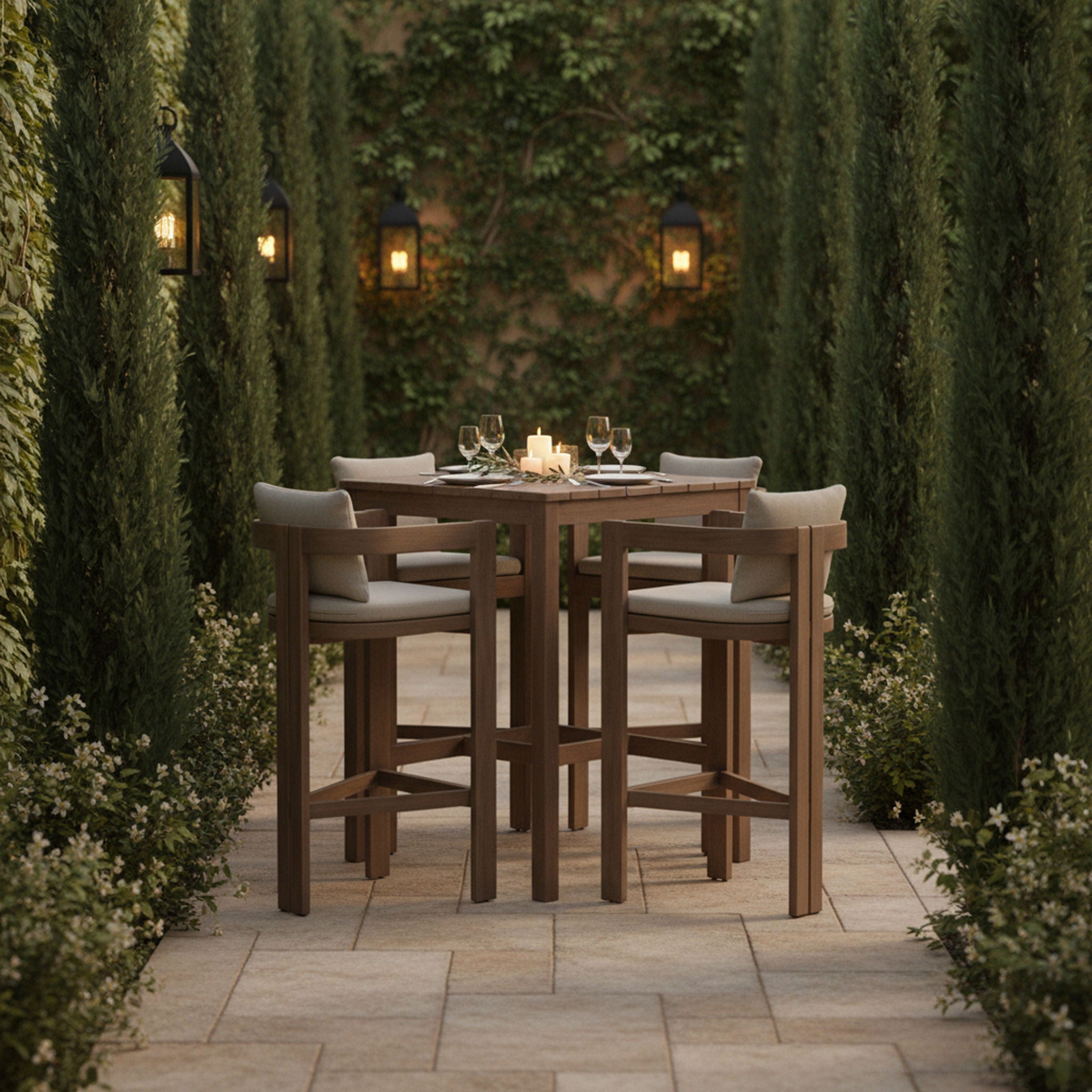 Newport - Water Resistant Fabric Upholstered Outdoor Patio Bar Stool - Urban Living Furniture (Los Angeles, CA)