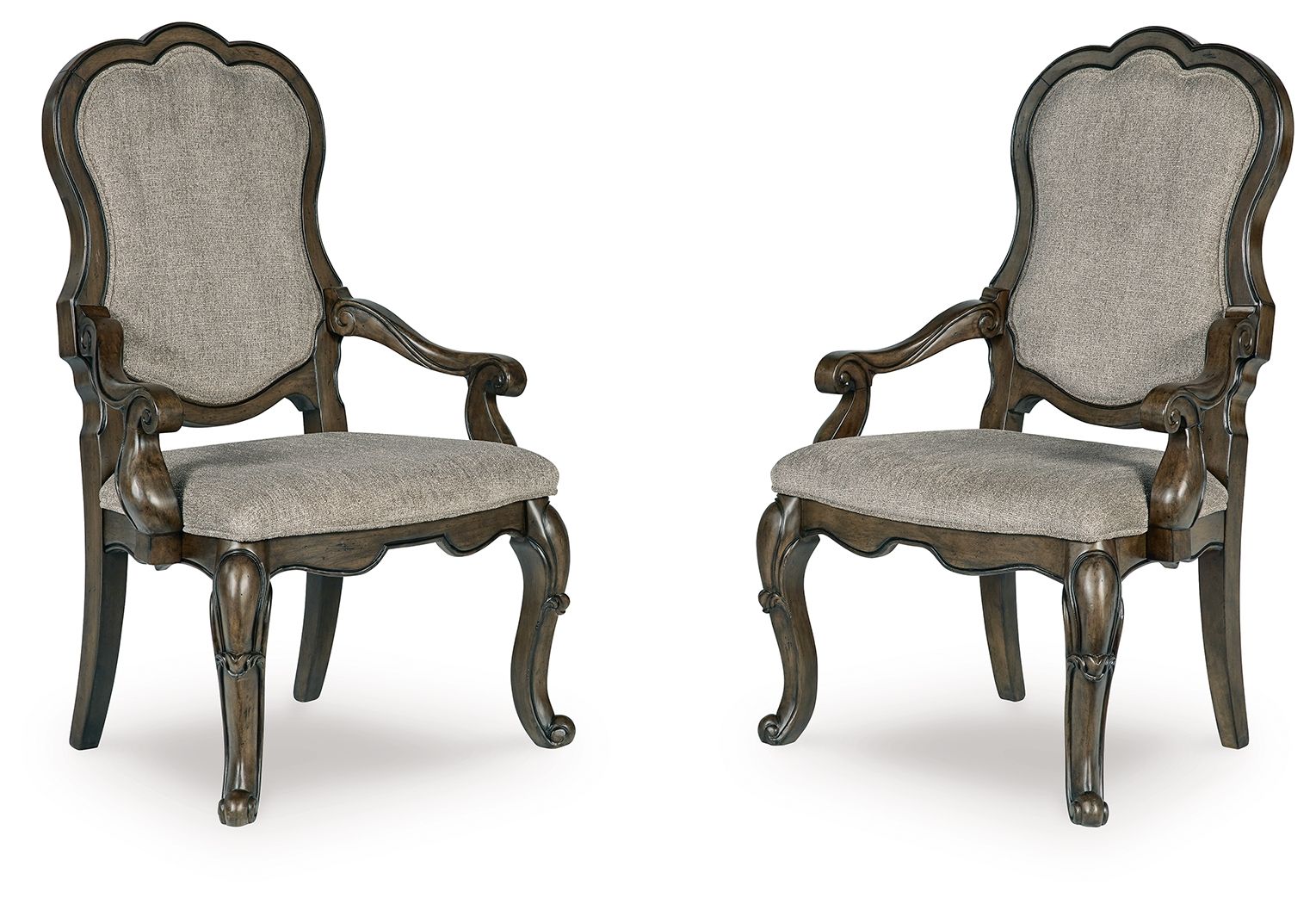 Maylee - Dark Brown - Dining Upholstered Arm Chair (Set of 2) - Urban Living Furniture (Los Angeles, CA)