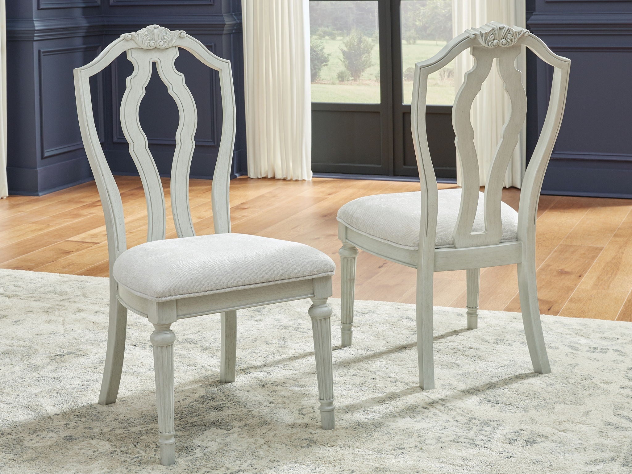 Montelaine - Antique White - Dining Upholstered Side Chair (Set of 2) - Urban Living Furniture (Los Angeles, CA)