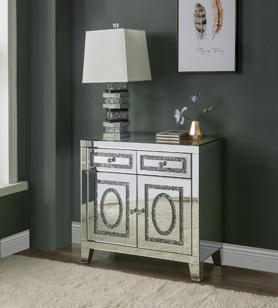 Noralie - Cabinet - Mirrored & Faux Diamonds - Urban Living Furniture (Los Angeles, CA)