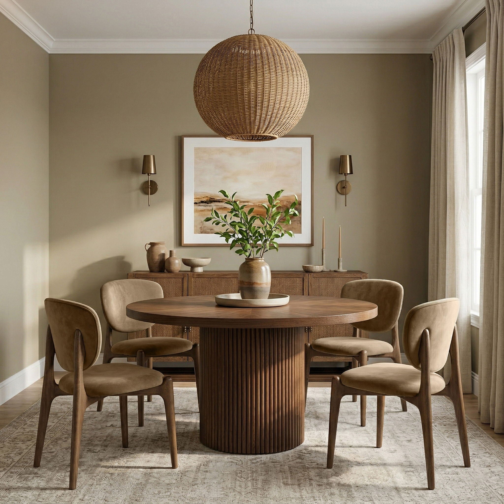 Velora - Upholstered Dining Chair (Set of 2) - Brown Base - Urban Living Furniture (Los Angeles, CA)