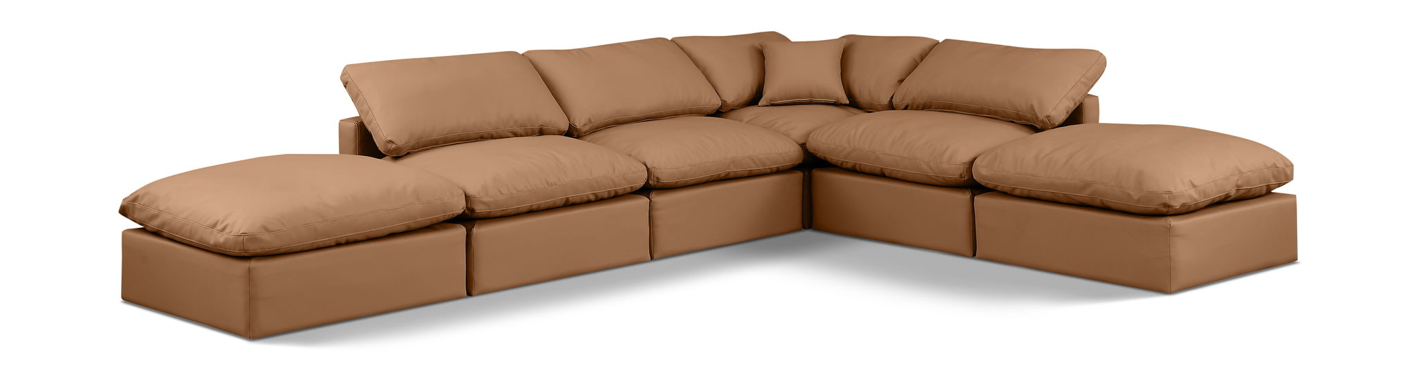 Indulge - Faux Leather 6 Piece Modular Armless Sectional - Urban Living Furniture (Los Angeles, CA)