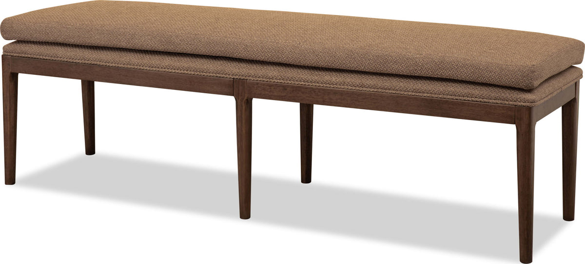 Carlisle - Upholstered Bench - Light Brown / Pecan Pie