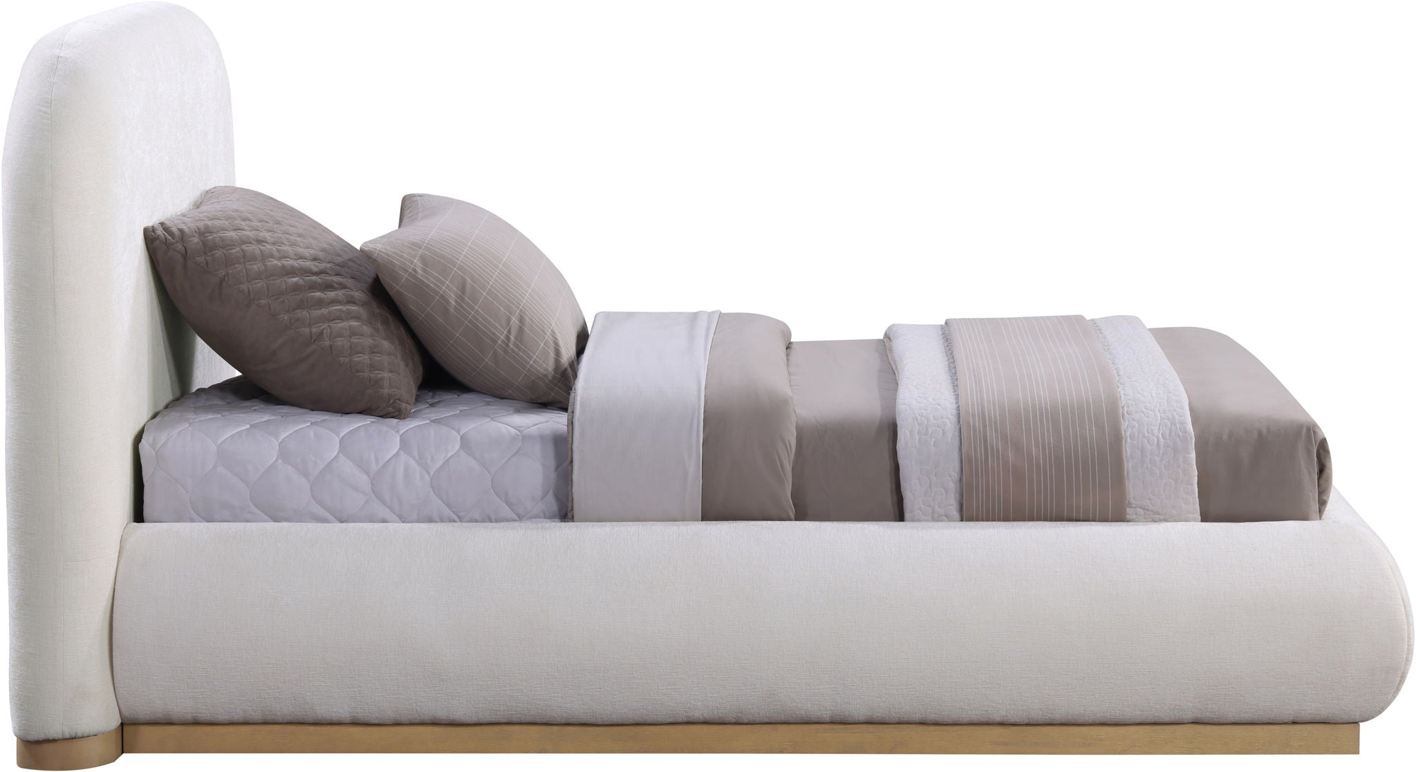 Vaughn - Chenille Bed With Natural Base - Urban Living Furniture (Los Angeles, CA)