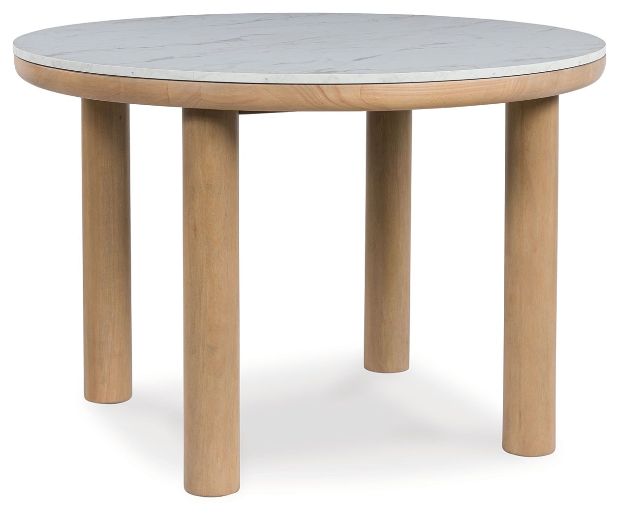 Sawdyn - White / Light Brown - 5 Pc. - Round Dining Room Table, 4 Side Chairs - Urban Living Furniture (Los Angeles, CA)