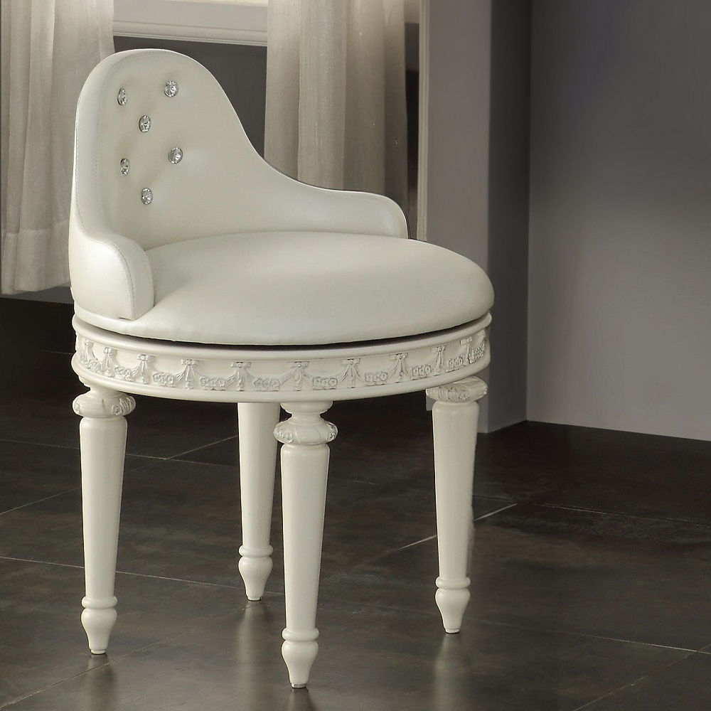 Dorothy - Vanity Chair With Swivel - Ivory - Urban Living Furniture (Los Angeles, CA)