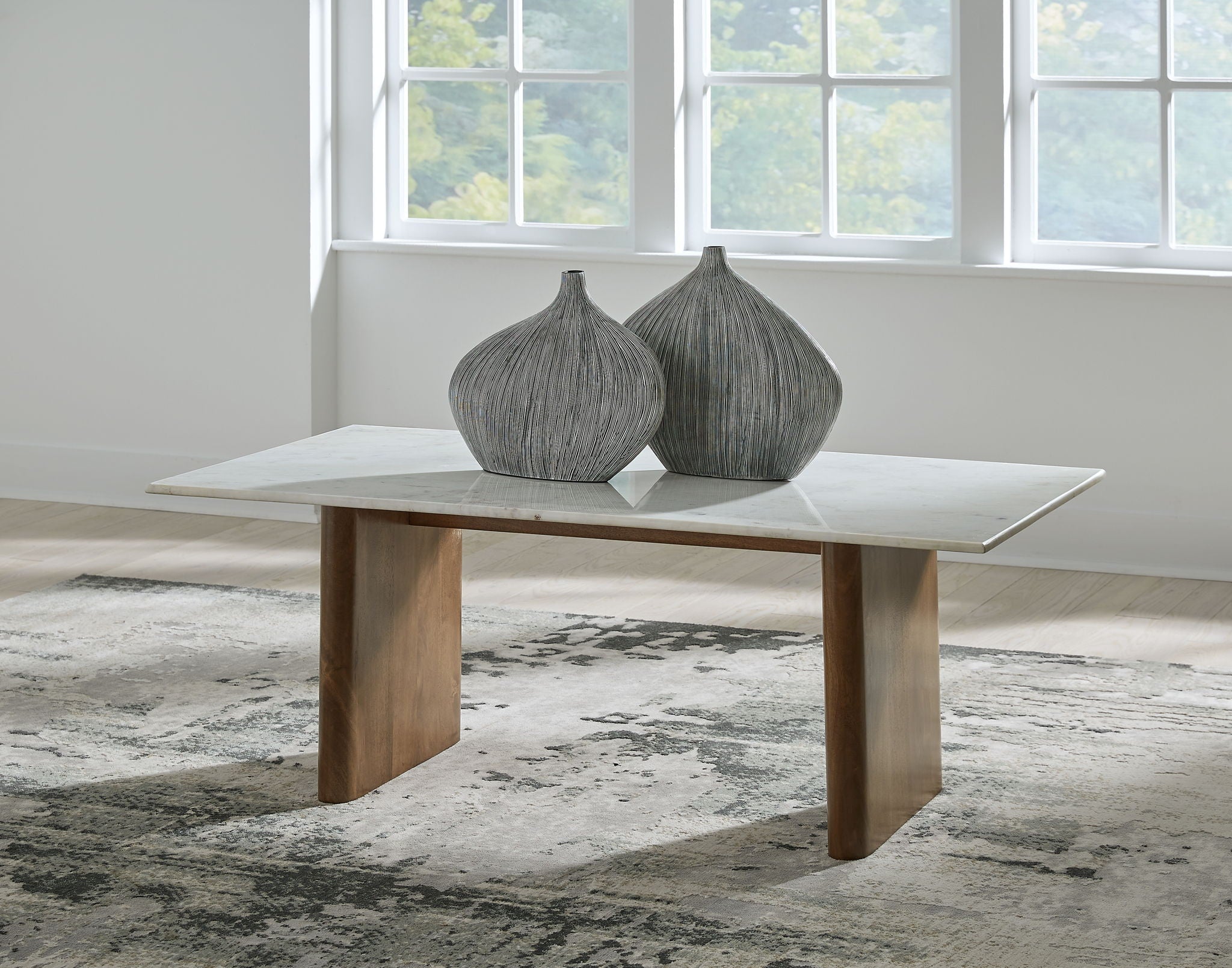 Isanti - Light Brown / White - Rectangular Cocktail Table - Urban Living Furniture (Los Angeles, CA)