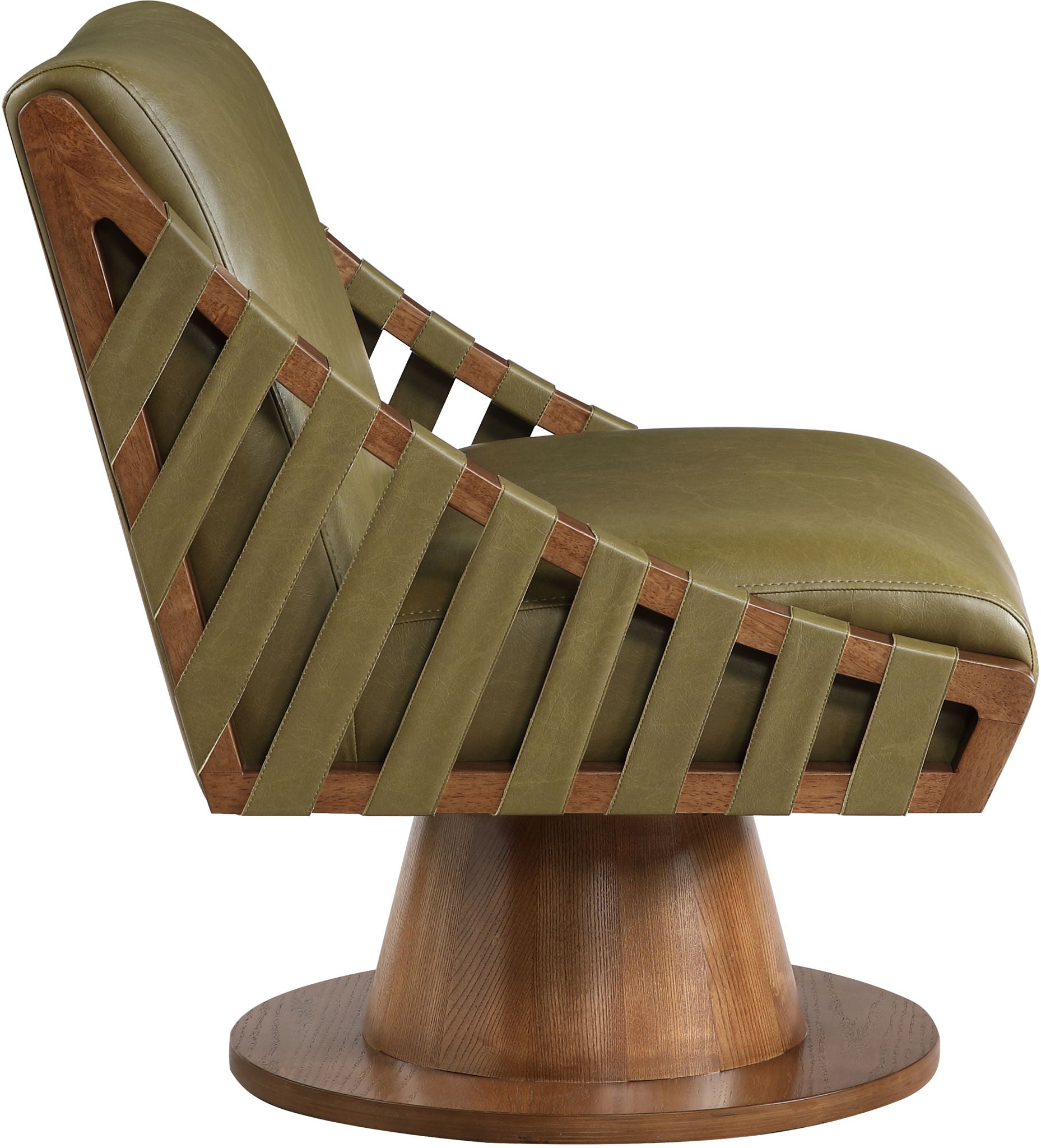 Millwin - Swivel Accent Chair With Brown Base - Urban Living Furniture (Los Angeles, CA)