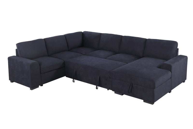 Selene II - Woven Fabric Sleeper Sectional Sofa With Right Facing Storage Chaise - Dark Gray - Urban Living Furniture (Los Angeles, CA)