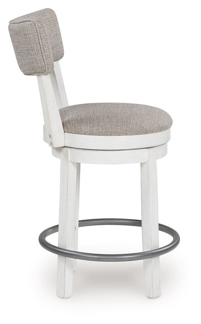 Robbinsdale - Antique White - Upholstered Swivel Barstool (Set of 2) - Urban Living Furniture (Los Angeles, CA)