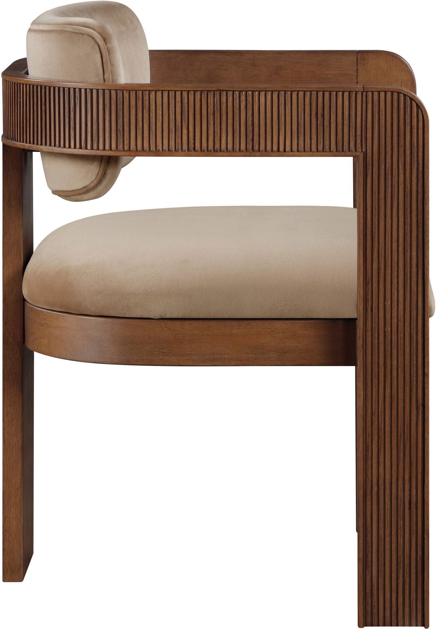 Sacha - Velvet Dining Chair With Brown Base (Set of 2) - Urban Living Furniture (Los Angeles, CA)