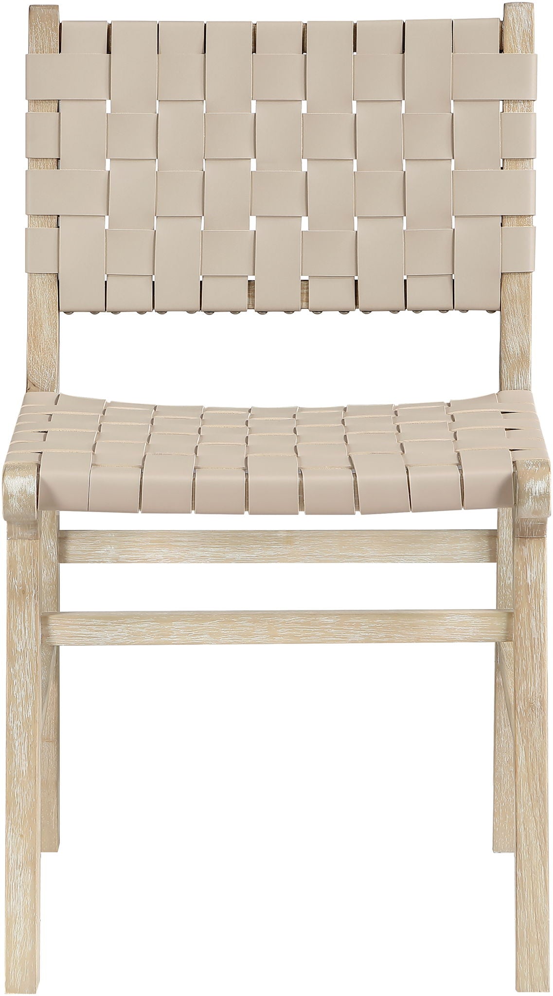 Entwine - Vegan Leather Upholstered Dining Chair - Painted Natural - Urban Living Furniture (Los Angeles, CA)