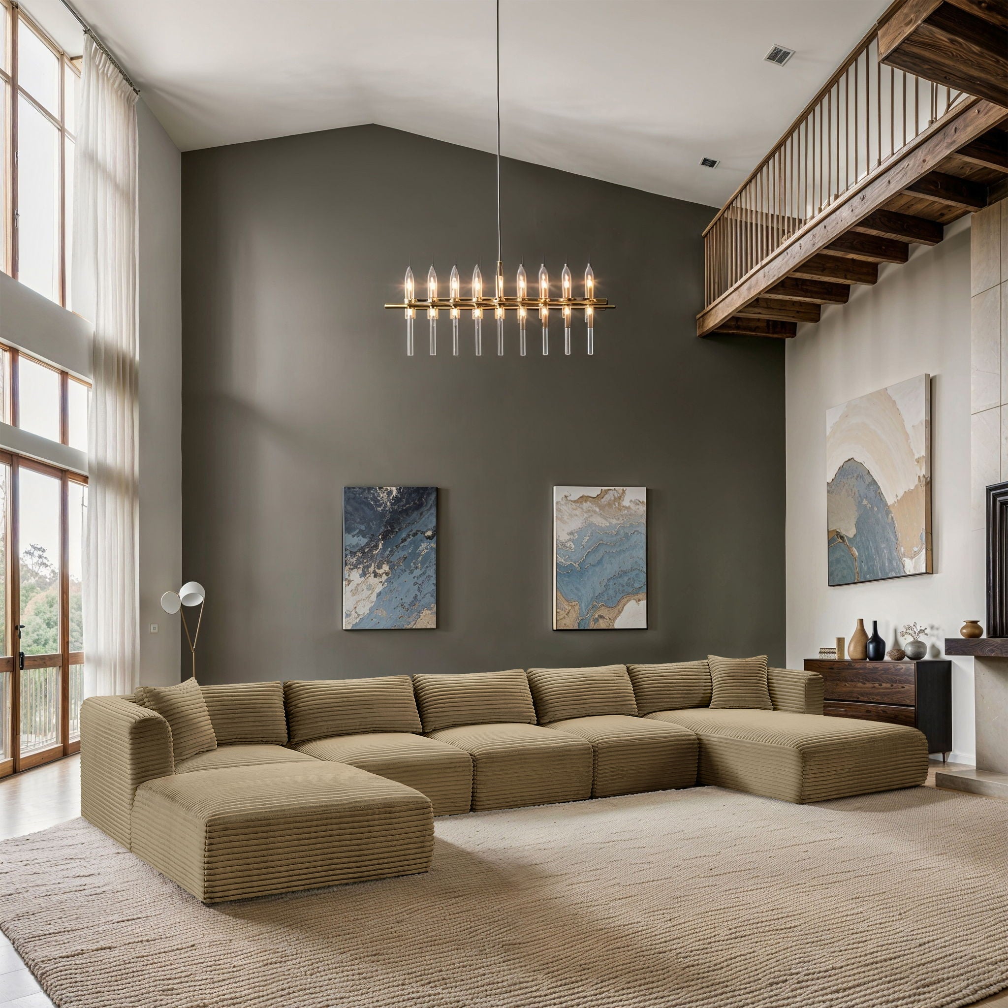 Shaggy - 6 Piece Modular Sectional With Chaise And Ottoman - Urban Living Furniture (Los Angeles, CA)