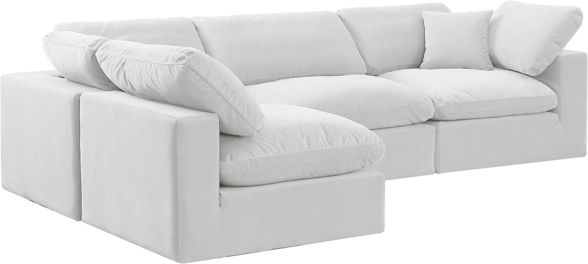 Comfy - 4 Piece Velvet Modular Armless Sectional - Urban Living Furniture (Los Angeles, CA)