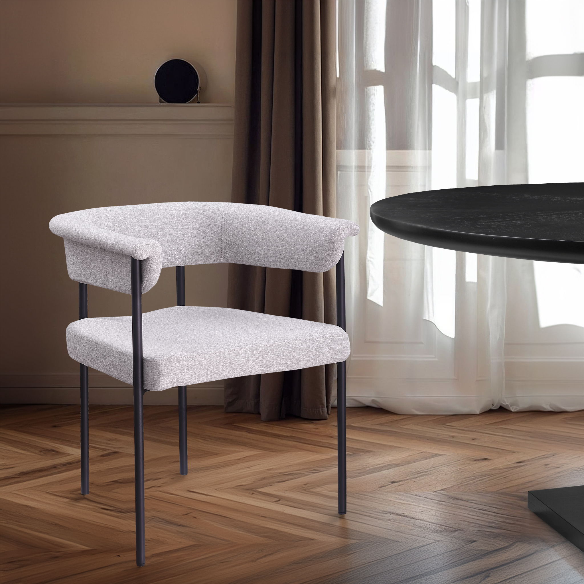 Malin - Linen Dining Chair (Set of 2) - Urban Living Furniture (Los Angeles, CA)