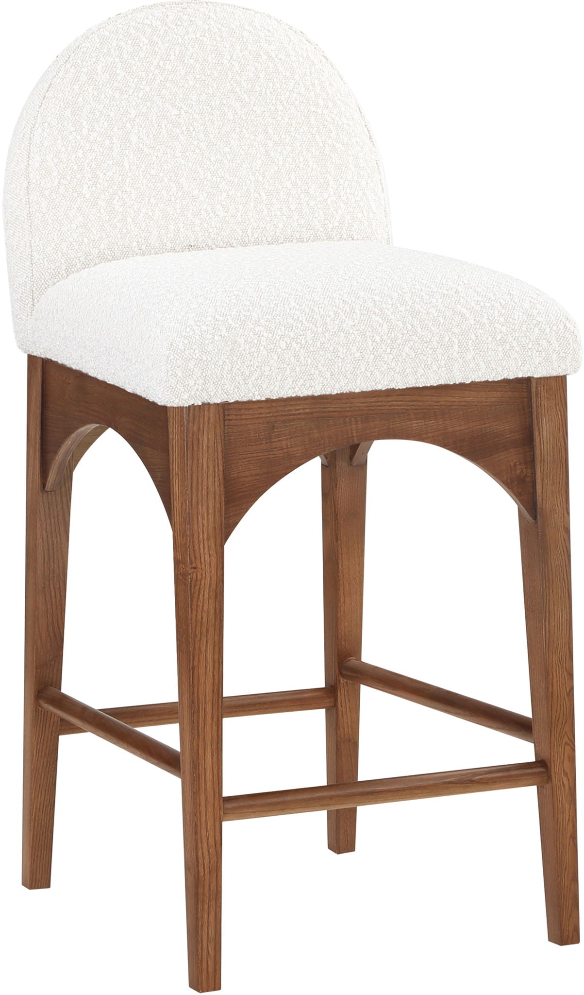Waldorf - Boucle Stool With Brown Legs - Urban Living Furniture (Los Angeles, CA)