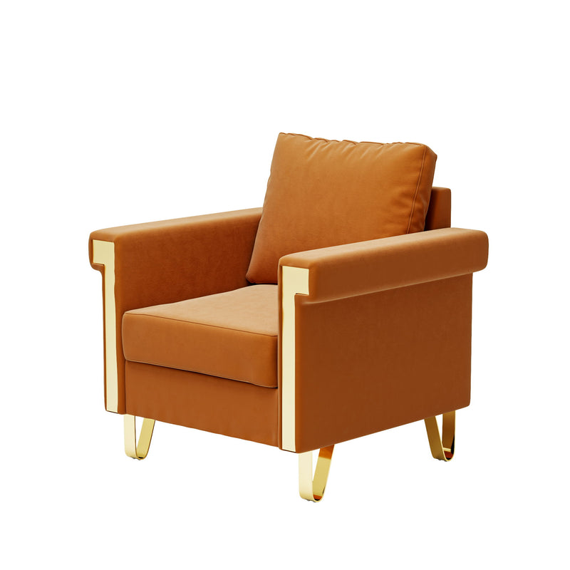 Shiny Chair With High-Resilience Foam And Durable Metal Legs