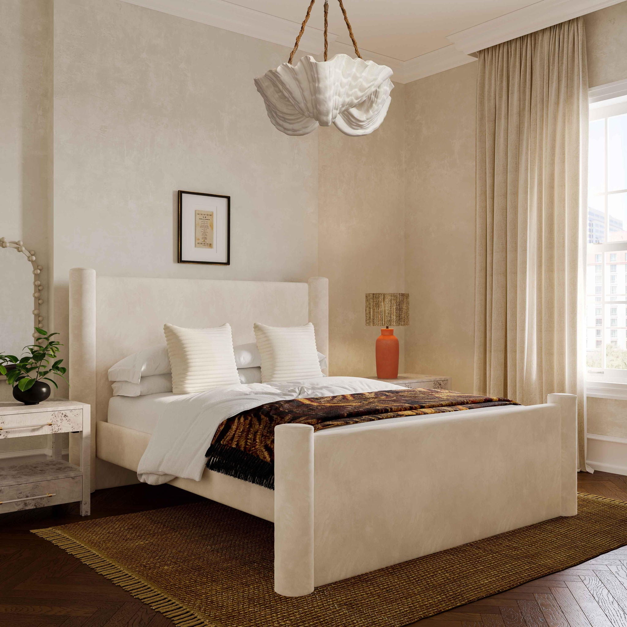Athara - Velvet Bed - Urban Living Furniture (Los Angeles, CA)