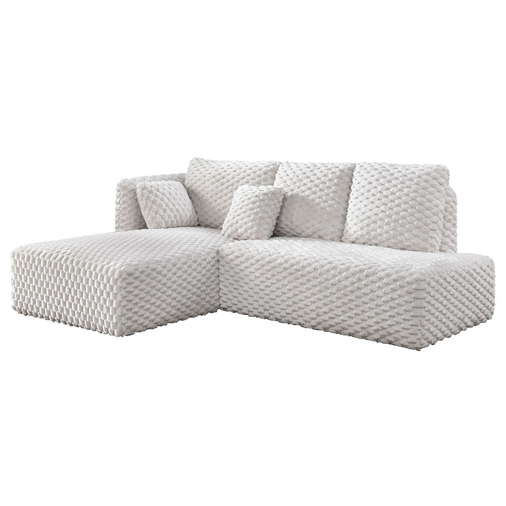 Manya - Sectional Sofa - Ivory Corduroy - Urban Living Furniture (Los Angeles, CA)