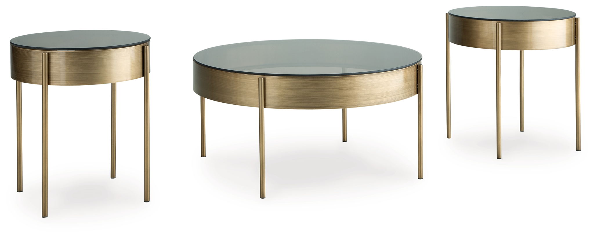 Jettaya - Brushed Brass - Occasional Table Set (Set of 3) - Urban Living Furniture (Los Angeles, CA)
