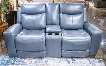 Next Move - Admiral - Power Reclining Loveseat With Console / Adjustable Headrest