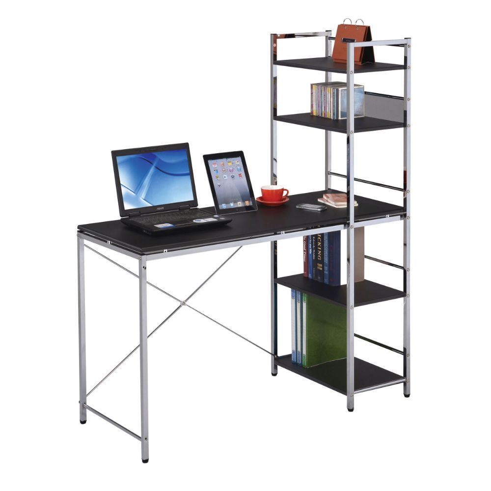 Elvis - Desk - Black & Chrome - Urban Living Furniture (Los Angeles, CA)