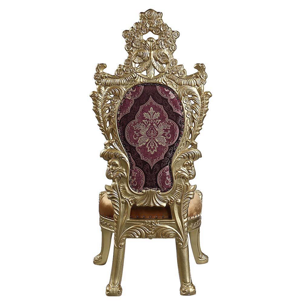 Bernadette - Side Chair (Set of 2) - Pattern Fabric & Gold Finish - Urban Living Furniture (Los Angeles, CA)