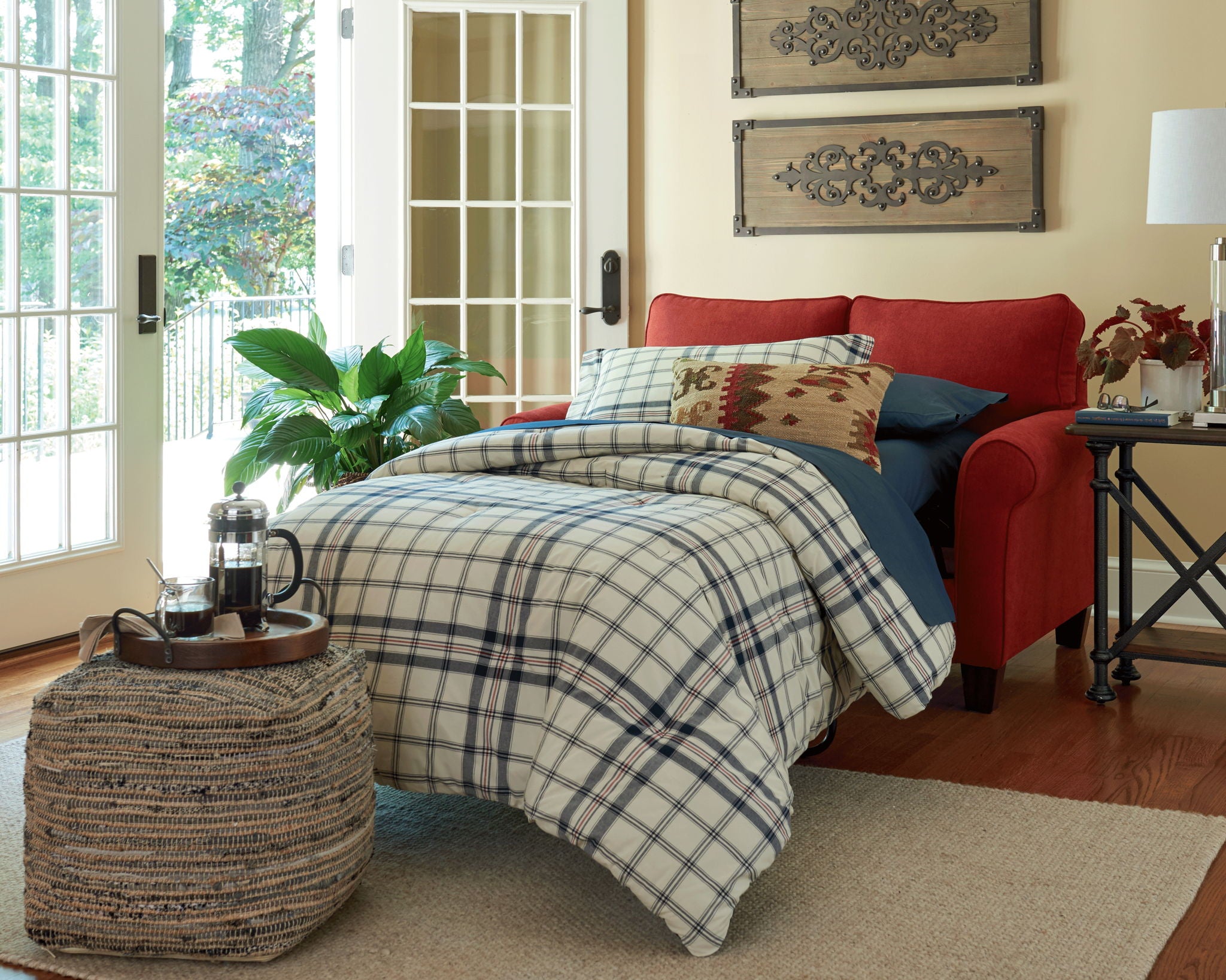 Absalom - Denim - Pouf - Urban Living Furniture (Los Angeles, CA)