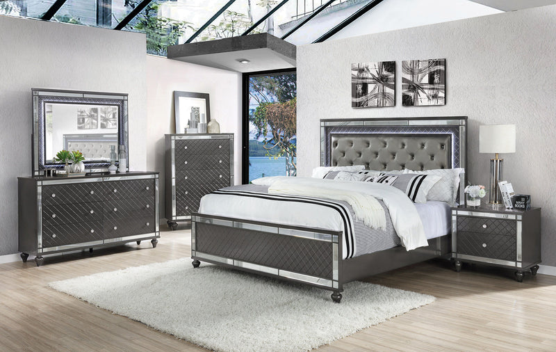 Refino - Nightstand - Dark Gunmetal