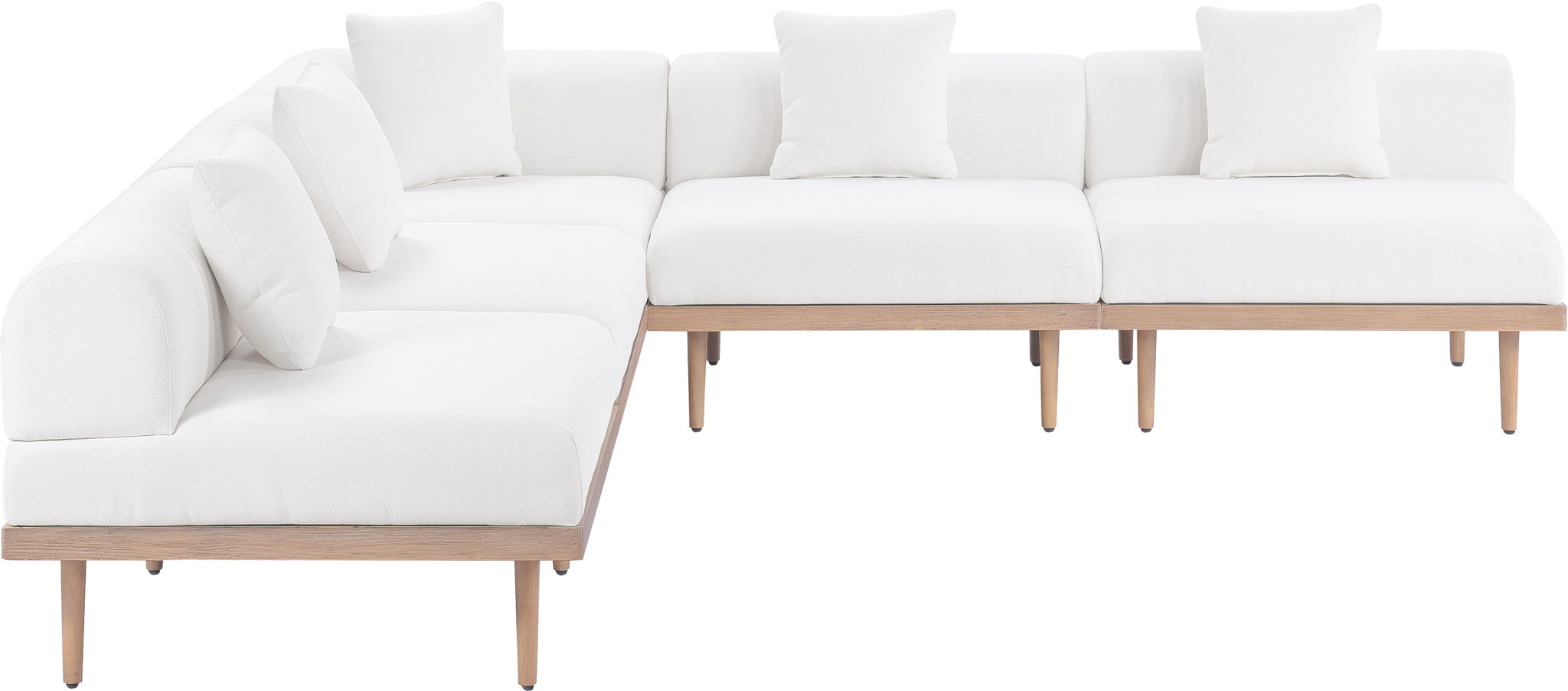 Laguna - 5 Piece 106.5" Upholstered Outdoor Patio Modular Sectional - Urban Living Furniture (Los Angeles, CA)