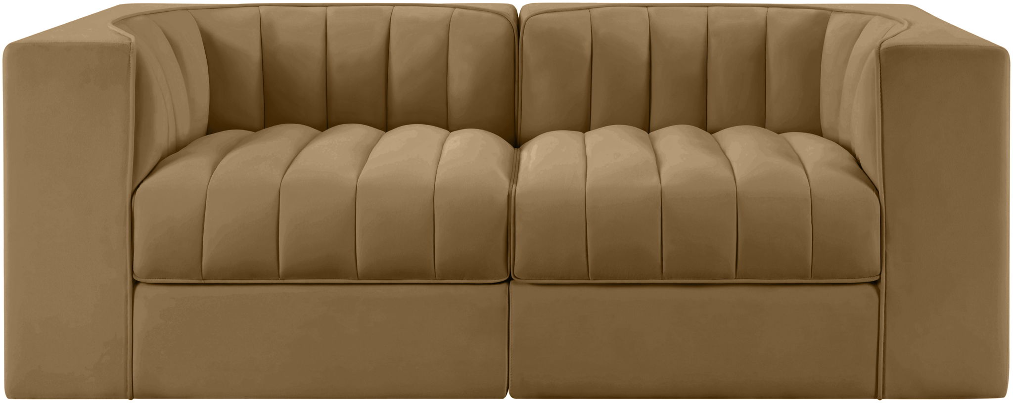 Rummi - Velvet Performance Fabric Upholstered 2 Piece Modular Loveseat - Urban Living Furniture (Los Angeles, CA)