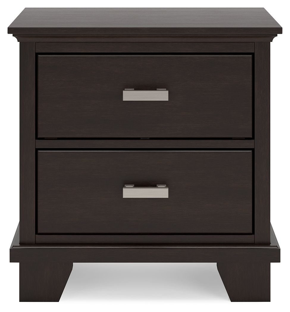 Covetown - Two Drawer Night Stand - Dark Brown - Urban Living Furniture (Los Angeles, CA)