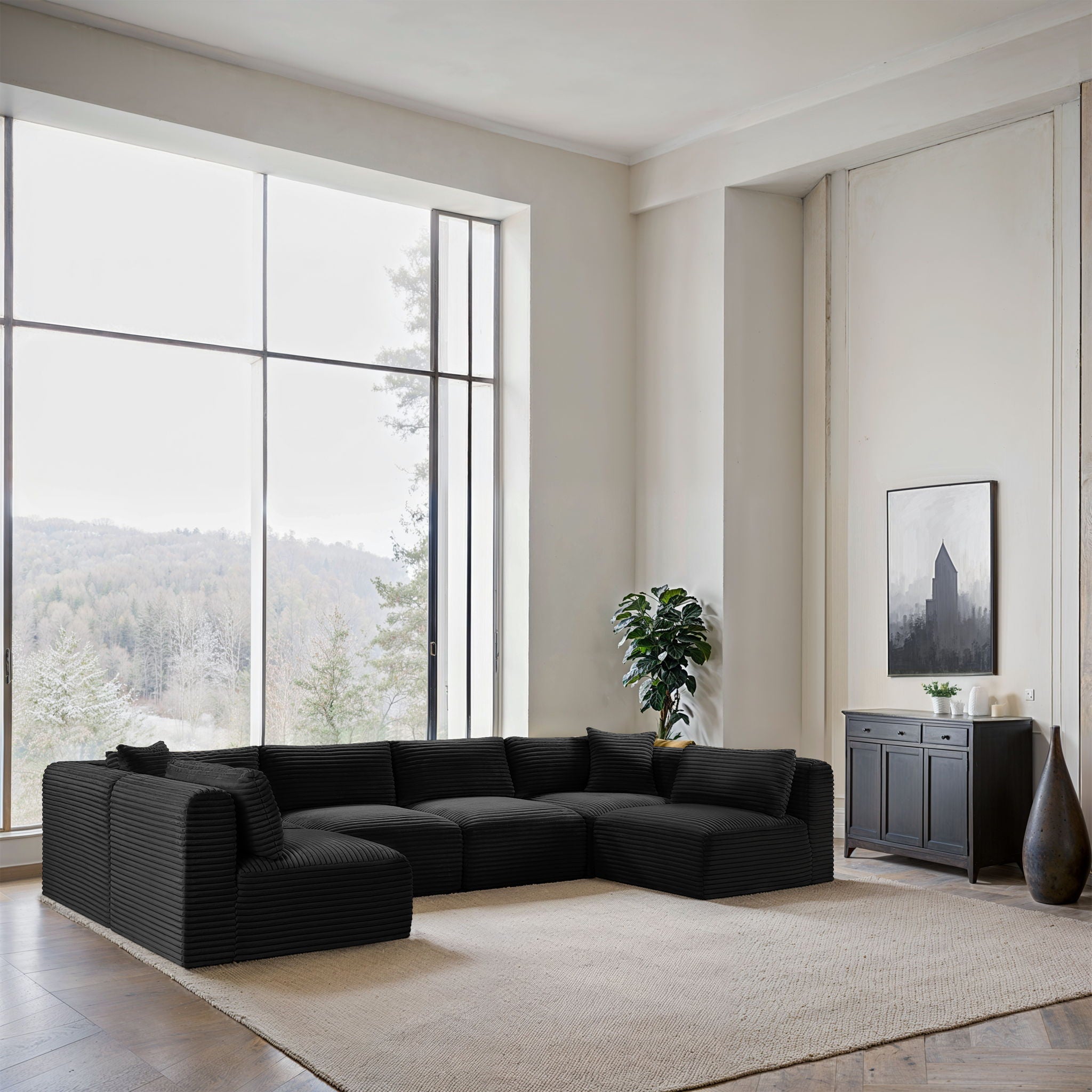 Shaggy - 6 Piece Modular U-Shaped Armless Sectional - Urban Living Furniture (Los Angeles, CA)