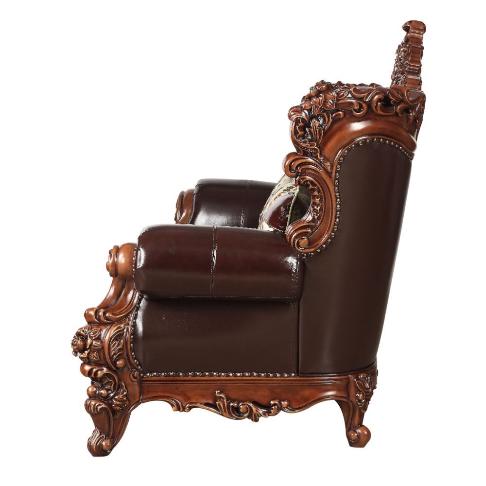 Forsythia - Sofa - Espresso Top Grain Leather Match & Walnut - Urban Living Furniture (Los Angeles, CA)
