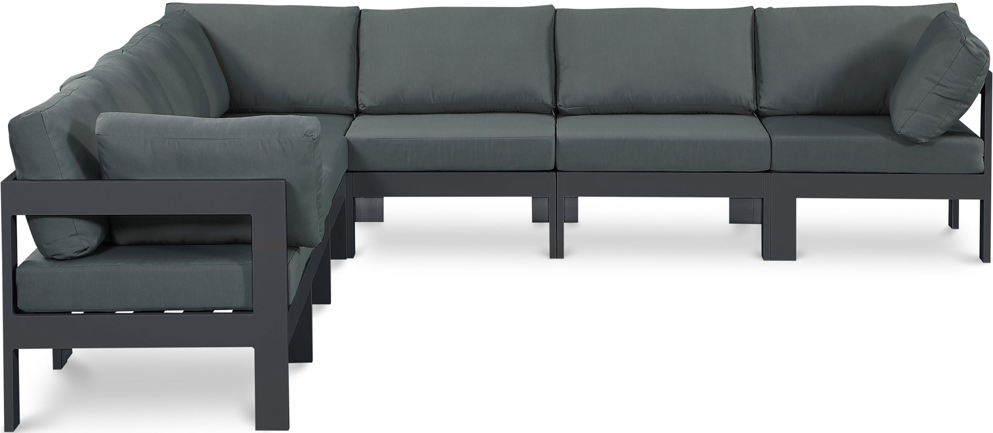 Nizuc - Outdoor Patio 7 Piece Modular Sectional With Gray Frame - Urban Living Furniture (Los Angeles, CA)