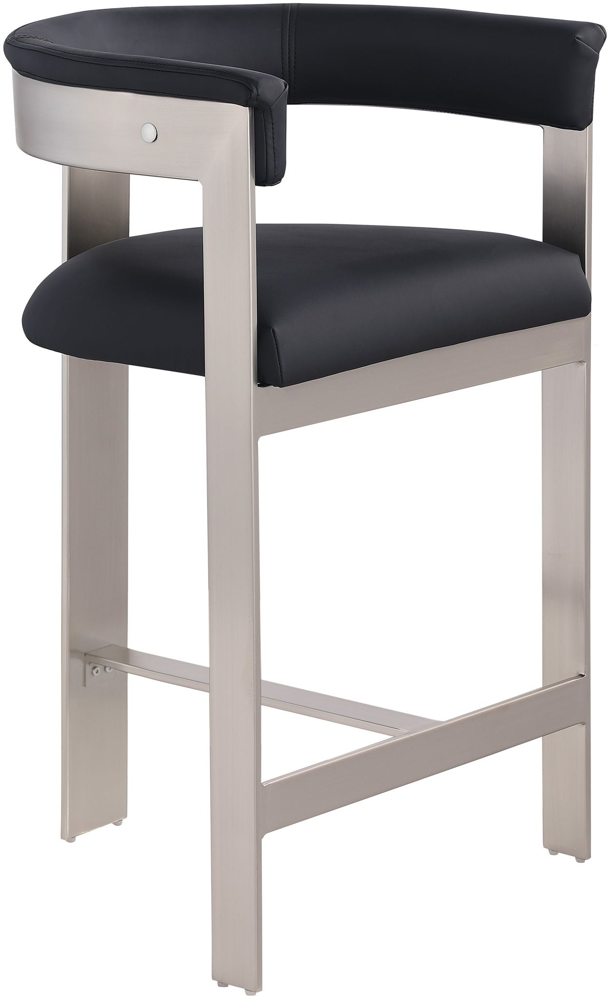 Romeo - Faux Leather Counter Stool With Silver Base (Set of 2) - Urban Living Furniture (Los Angeles, CA)