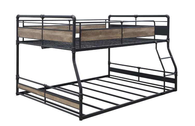 Cordelia - Bunk Bed - Antique Oak, Sandy Black & Dark Bronze Hand-Brushed Finish - Urban Living Furniture (Los Angeles, CA)