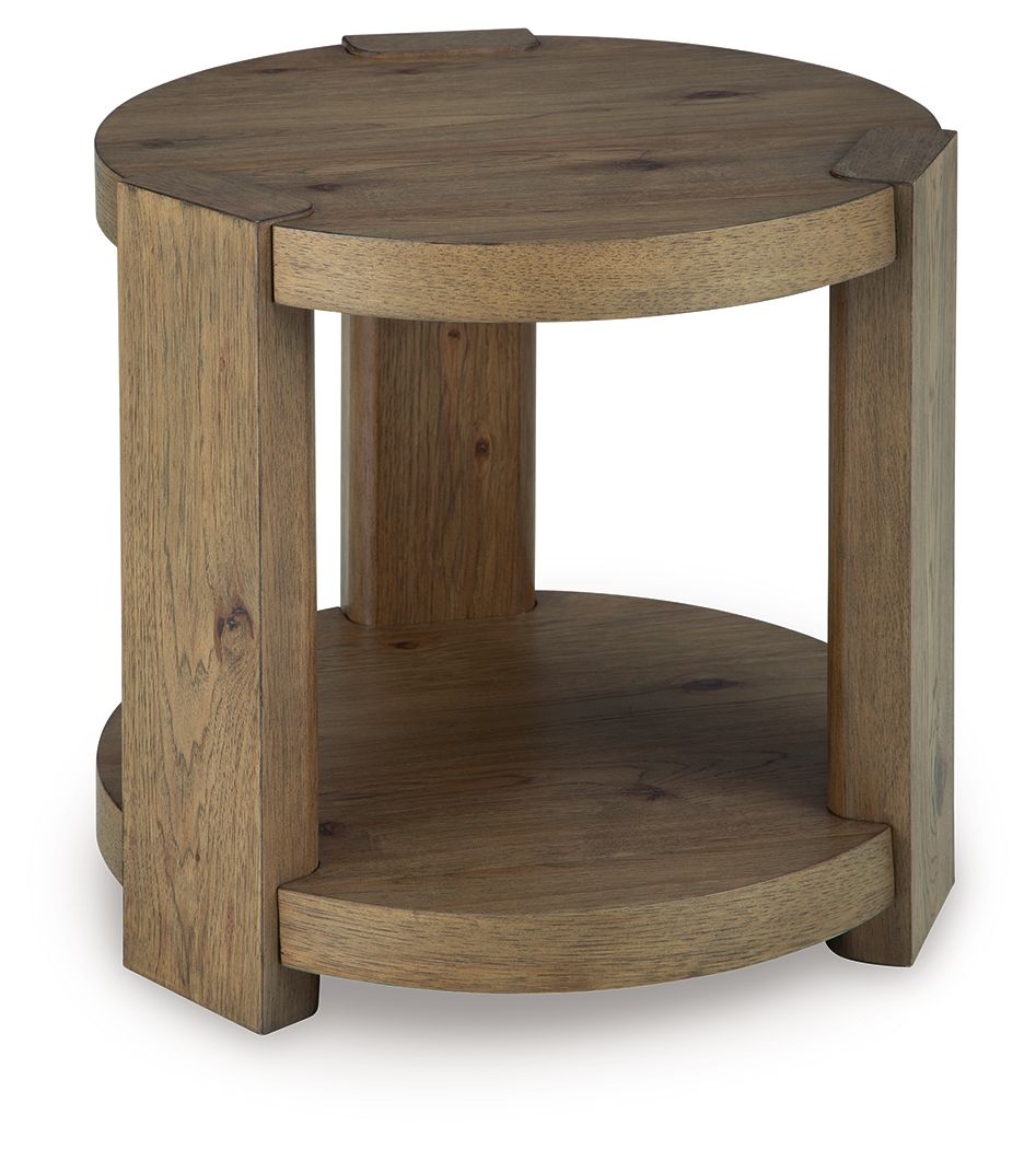 Flangren - Round End Table - Light Brown - Urban Living Furniture (Los Angeles, CA)